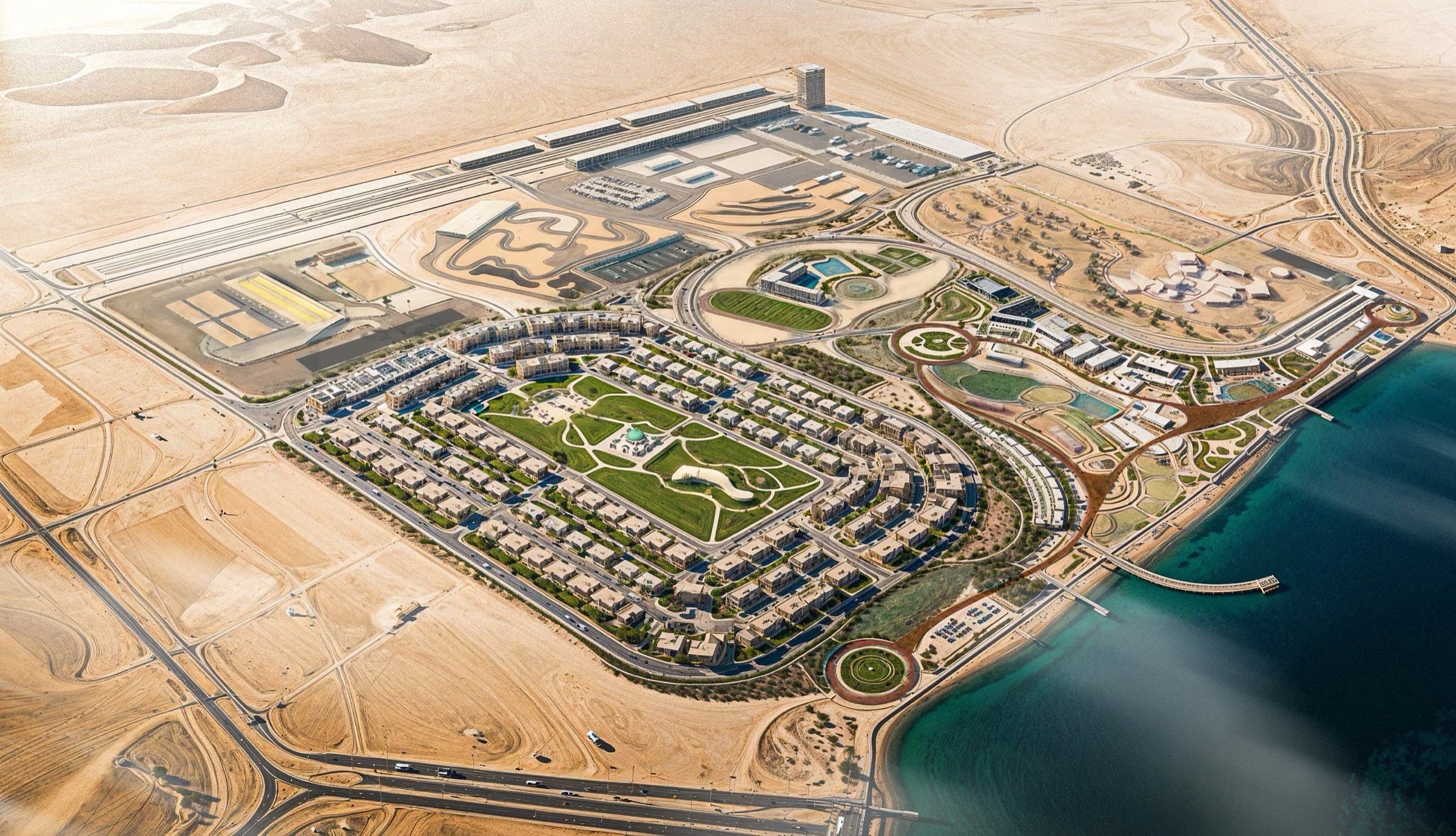 Aerial view of the Half Moon master plan